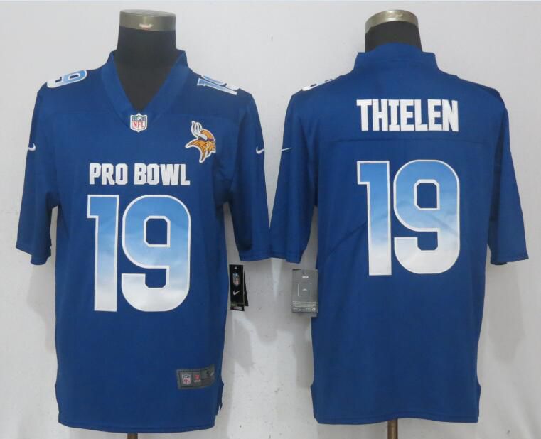 Men Minnesota Vikings #19 Thielen Blue New Nike Royal 2018 Pro Bowl Limited NFL Jerseys->carolina panthers->NFL Jersey